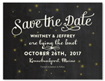 Chalk board Save the Date cards ~ Summer Fireflies (100% recycled paper)