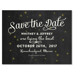 Chalk board Save the Date cards ~ Summer Fireflies (100% recycled paper)