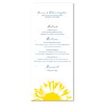 Sunflower Theme Wedding Menu ~ Sunflower (seeded paper, yellow)