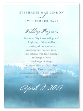 Surf theme Wedding Programs Swamis by ForeverFiances