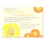 Floral Wedding Invitations | Sweet Seeds (Citrus, Yellow, Cream)