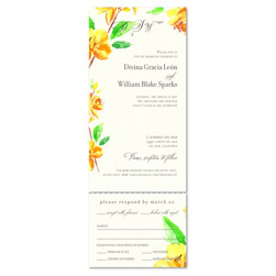 Sweet Blooms Watercolor wedding Invitations