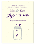 Plantable Save the Date cards ~ Sweet Mason Jar (seeded paper)