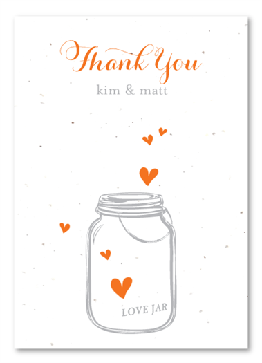 Mason Jar Thank You Cards | On Seeded Paper