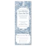 All in One Wedding Invitations on Seeds Paper ~ Tree Bark (blue/black/white)