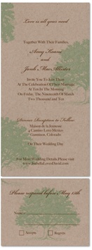 NY Wedding Invitations ~ Upstate NY (100% Recycled Paper)