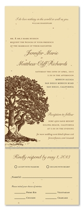 Oak Tree Wedding Invitations | Plantable Paper