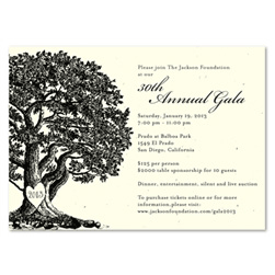 Unique Gala Invitations ~ Vieux Oak Tree