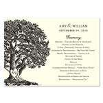 Oak Tree Wedding Programs ~ Vieux Oak