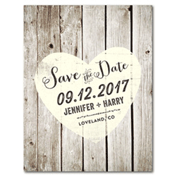 Rustic Save the Date cards | Vintage Boards (100% recycled paper)