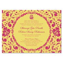 Indian Wedding Invitations on seeded paper - Vintage Hindu