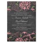 Peonies Chalkboard Wedding Invitations | ForeverFiances