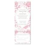 All in One Wedding Invitations - Vintage Peonies (Send and sealed format)