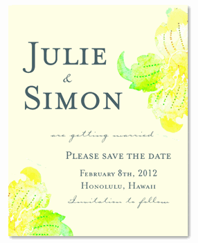 Save the Date Cards - Watercolor Orchids