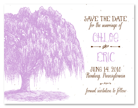Weeping Willow Save the Date | Weeping Willow (plantable)