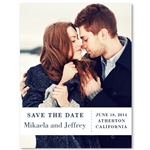 Photo Save the Date for wedding | White Band (100% recycled paper)
