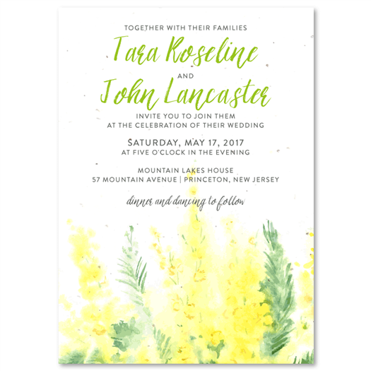 Wildflowers Wedding Invitations | Wild Mimosas
