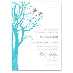 Winter Birds Wedding Invitations by ForeverFiances Weddings