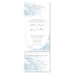 All in One Wedding Invitations on White Seeded Paper ~ Winter Forest by ForeverFiances