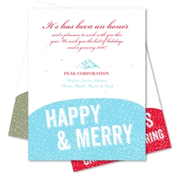 Corporate Holiday Cards ~ Winter Sprinkles by Green Business Print