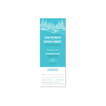 NY Wedding Invitations | Winter In Upstate New York