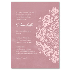 Elegant Quinceanera Invitations | Cordones *100% recycled