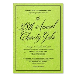 Green Corporate Event Invitations | Antique Script