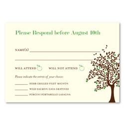 Unique RSVP Cards ~ Apple Tree