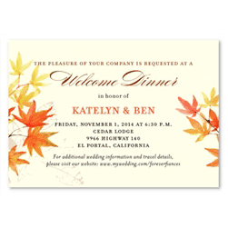 Unique Insert Cards ~ Autumn Leaves