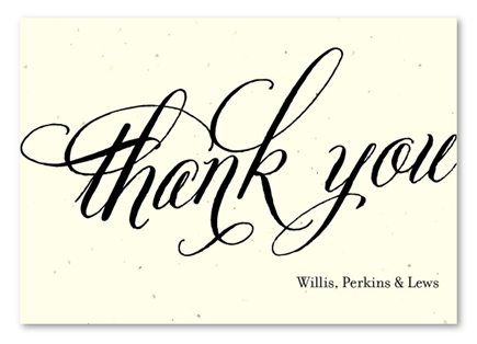 Eco-friendly Thank you cards by Green Business Print