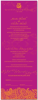 Indian theme Wedding Invitations ~ Bombay (100% recycled paper)