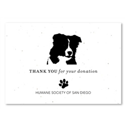 Unique Donation Cards ~ Thank you {Border Collie} by Green Business Print