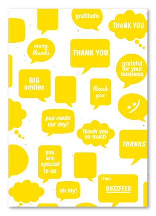 Business Thank you notes ~ Bubbles *plantable! by Green Business Print