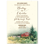 Mountain Cabin Wedding Invitations | Cabin in the Mountains in Colorado