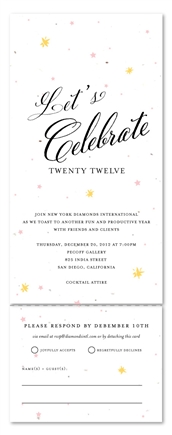 All in One Business Invitations | Let's Celebrate by Green Business Print