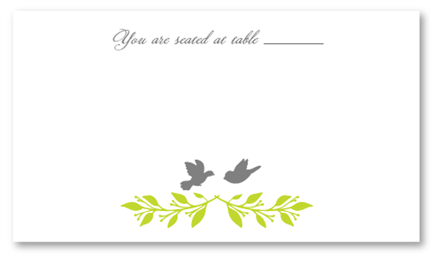 Bird Theme Wedding Place Cards | Cute Birds