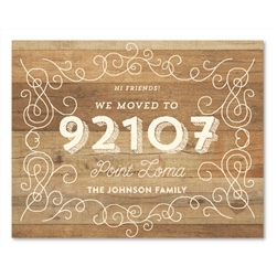 Rustic Moving Announcement Postcards | Elegant Back Country