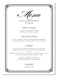 Elegant Night Wedding Menus