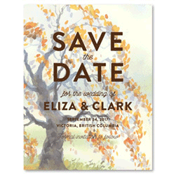 Fall Tree Wedding Save the Date | Fall Oak