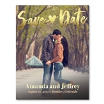 Photo Save the Date for weddings | First Kiss (100% recycled paper)