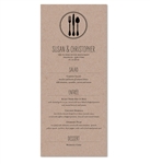 Fork + Knife + Spoon Wedding Menu