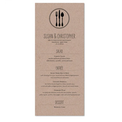 Fork + Knife + Spoon Wedding Menu