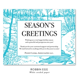 Eco Friendly business holiday cards on seeded paper | Frozen Brook