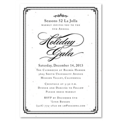 Unique Gala Invitations on plantable paper ~ Elegant Night by Green Business Print