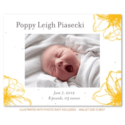 Poppy Baby Girl Announcements