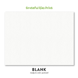 Blank Children postcards | Ready to color (100% recycled paper)  | Grateful Kids Print