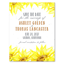 Sunflower Save the Date Cards | Gorgeous Sunflower