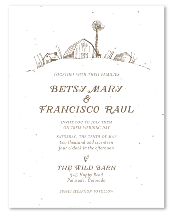 Barn Wedding Invitations | Happy Barn