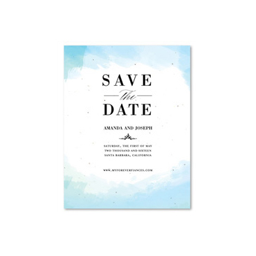 In the Clouds Wedding Save the Date cards