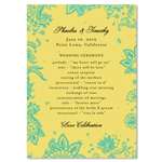 Indian Wedding Programs ~ Indian Smile (seeded paper)